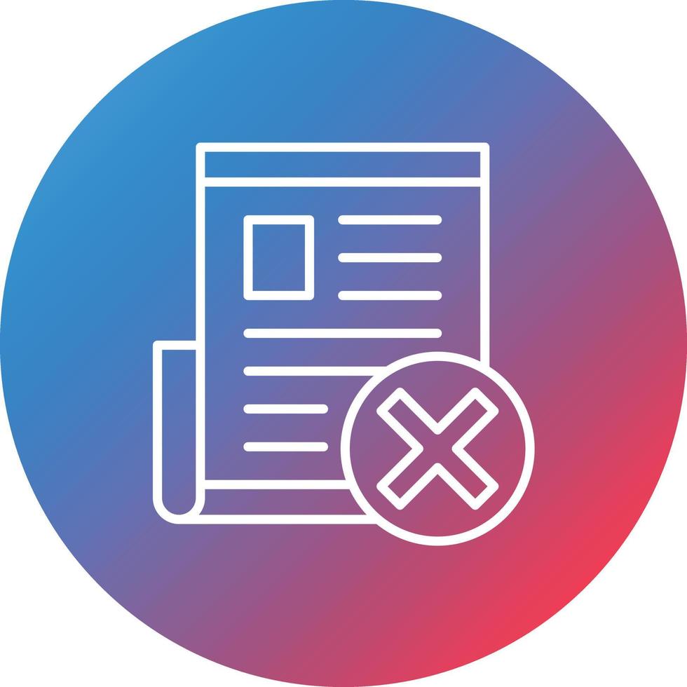 Churnalism Line Gradient Circle Background Icon vector