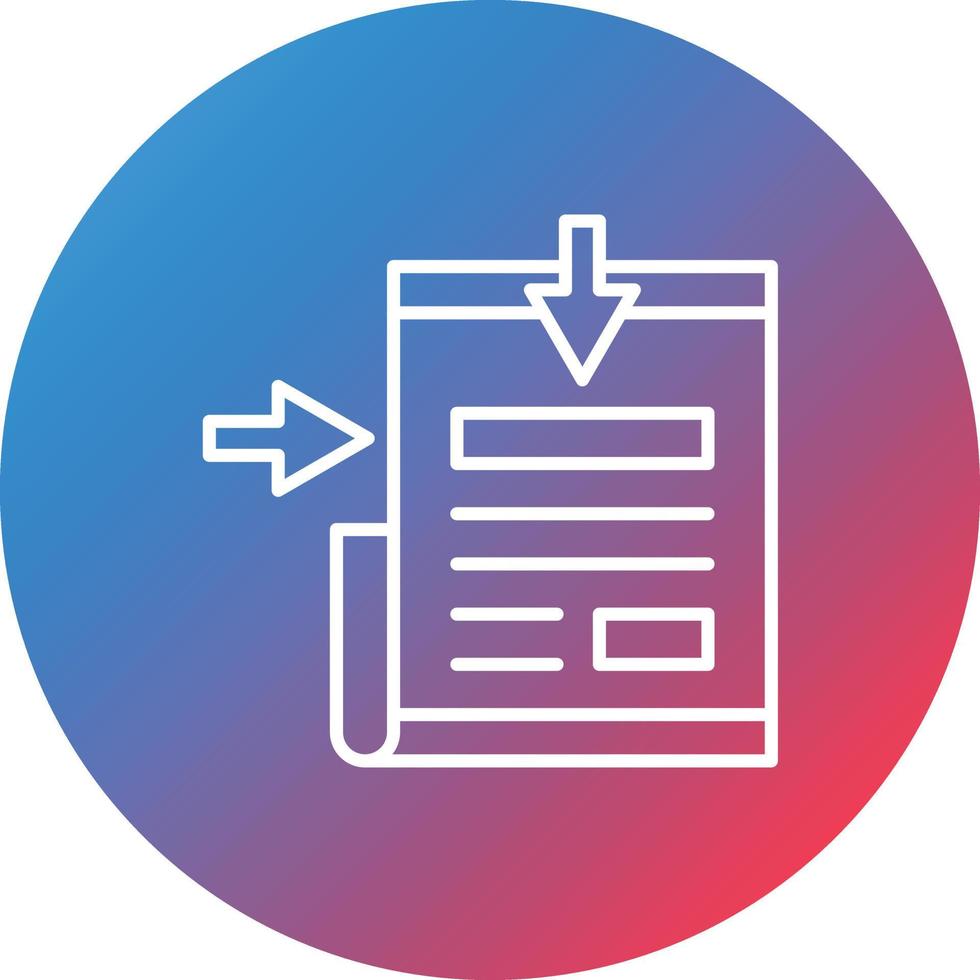 Headline Line Gradient Circle Background Icon vector