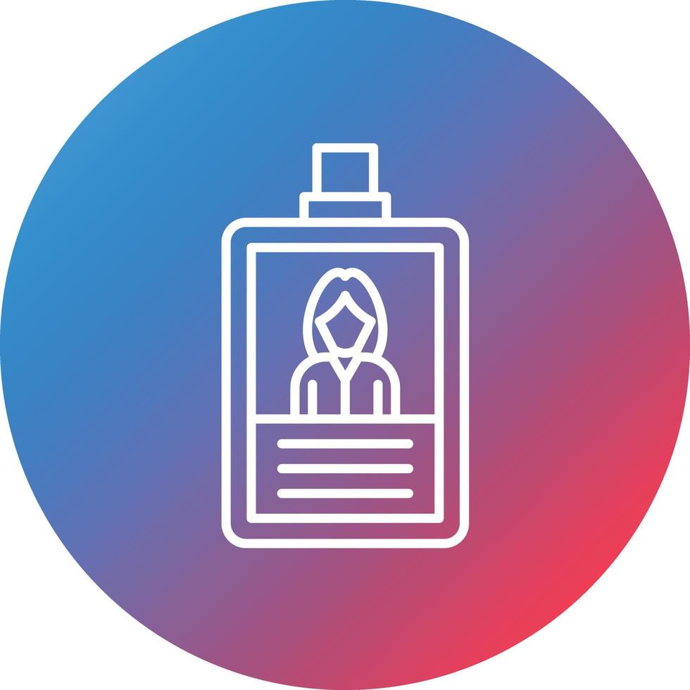 Press Pass Line Gradient Circle Background Icon vector
