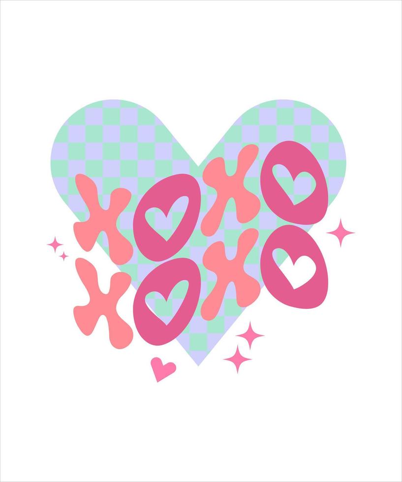 happy valentine's day xoxo vector