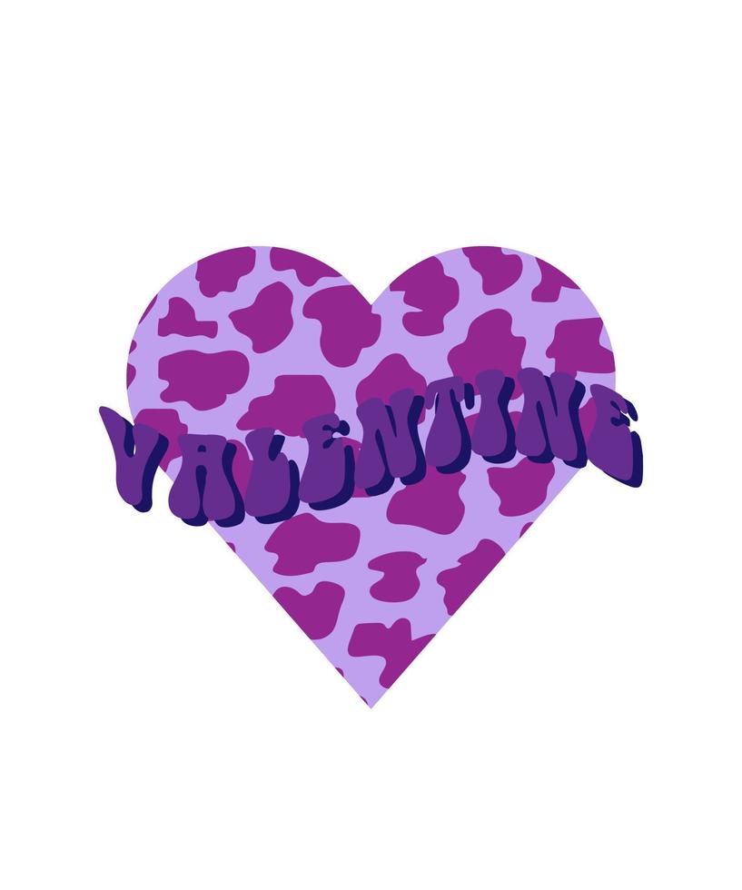 valentine leopard heart vector