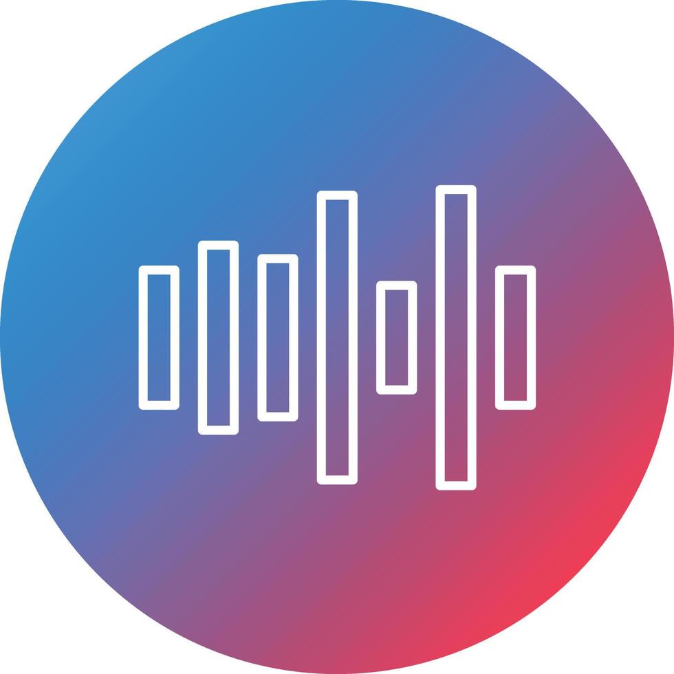 Singing Line Gradient Circle Background Icon vector