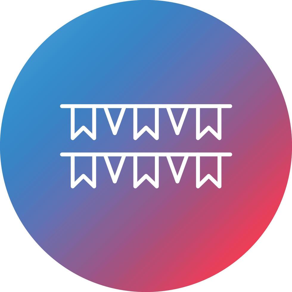 Garlands Line Gradient Circle Background Icon vector