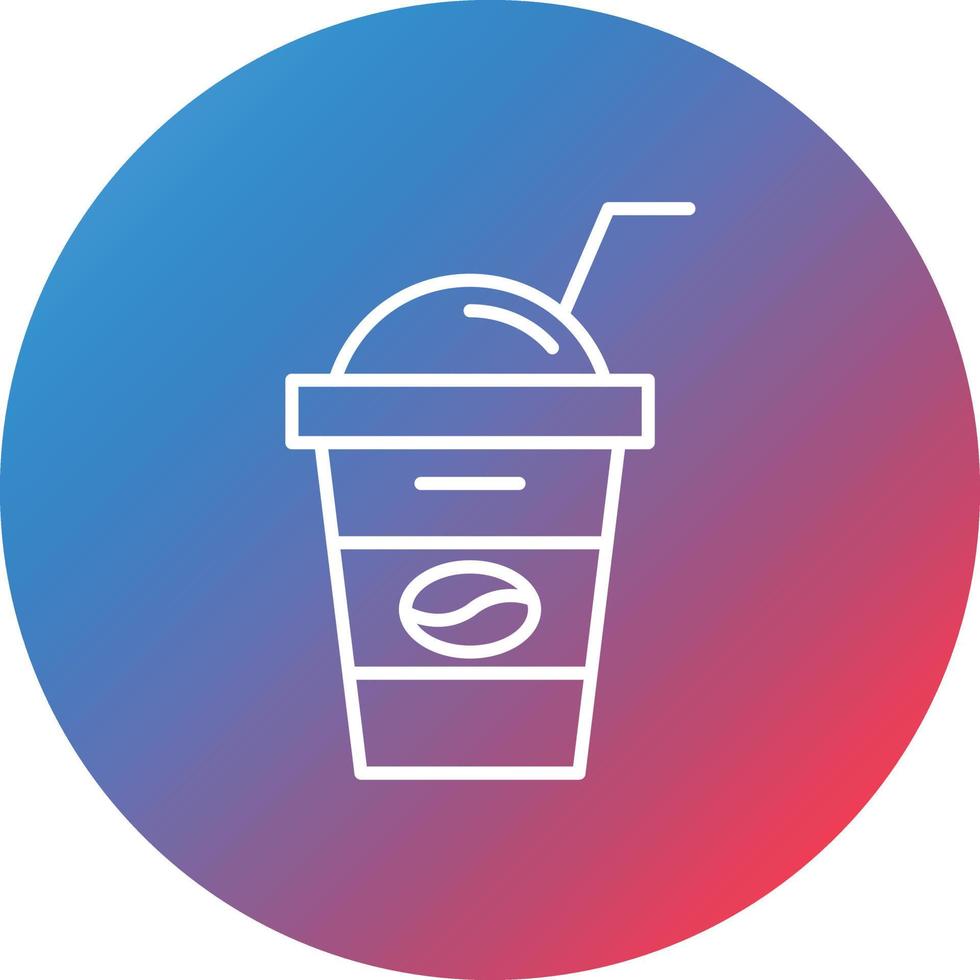 Barista Line Gradient Circle Background Icon vector