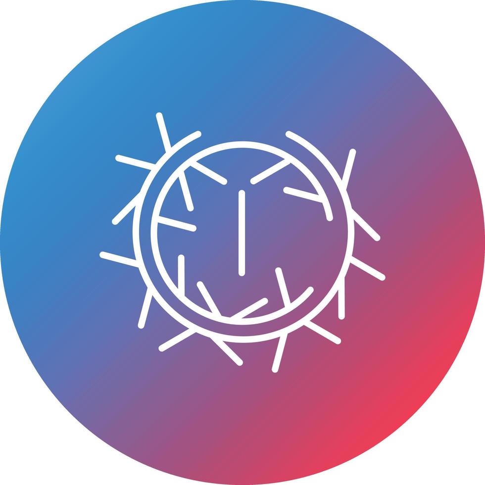 Tumbleweed Line Gradient Circle Background Icon vector