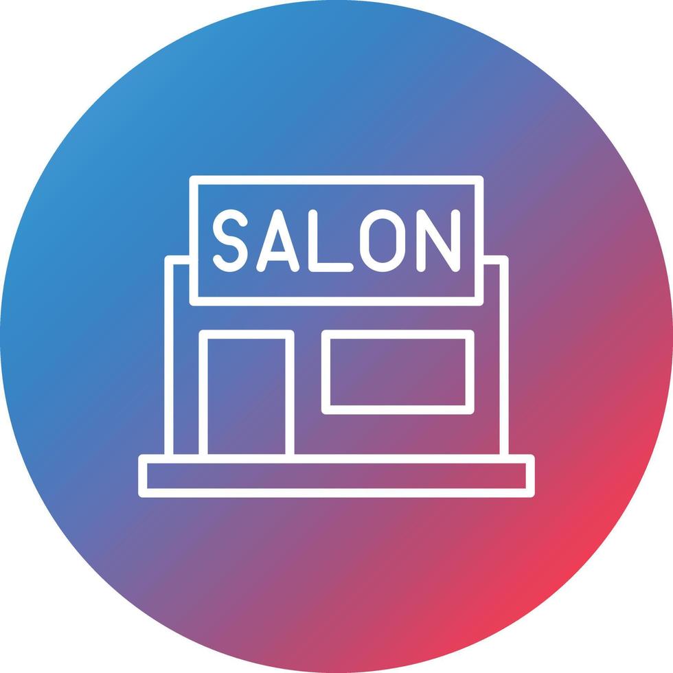 Saloon Line Gradient Circle Background Icon vector