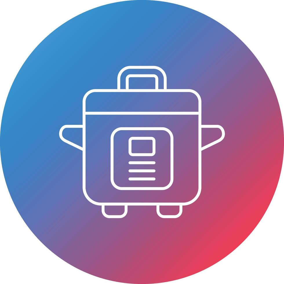 Cooker Line Gradient Circle Background Icon vector
