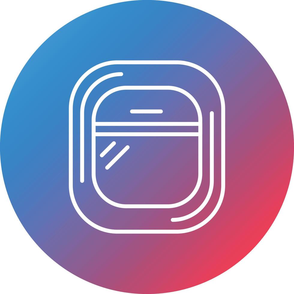 Aeroplane Window Line Gradient Circle Background Icon vector