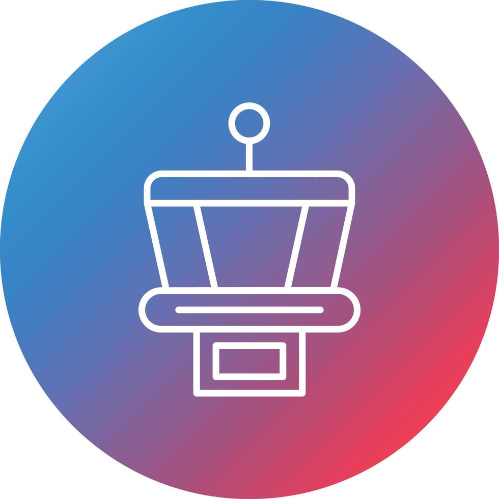 Control Tower Line Gradient Circle Background Icon vector