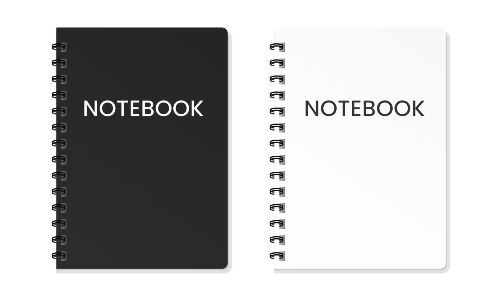 Notebook cover mockup with space for your image, text, or branding details. vector