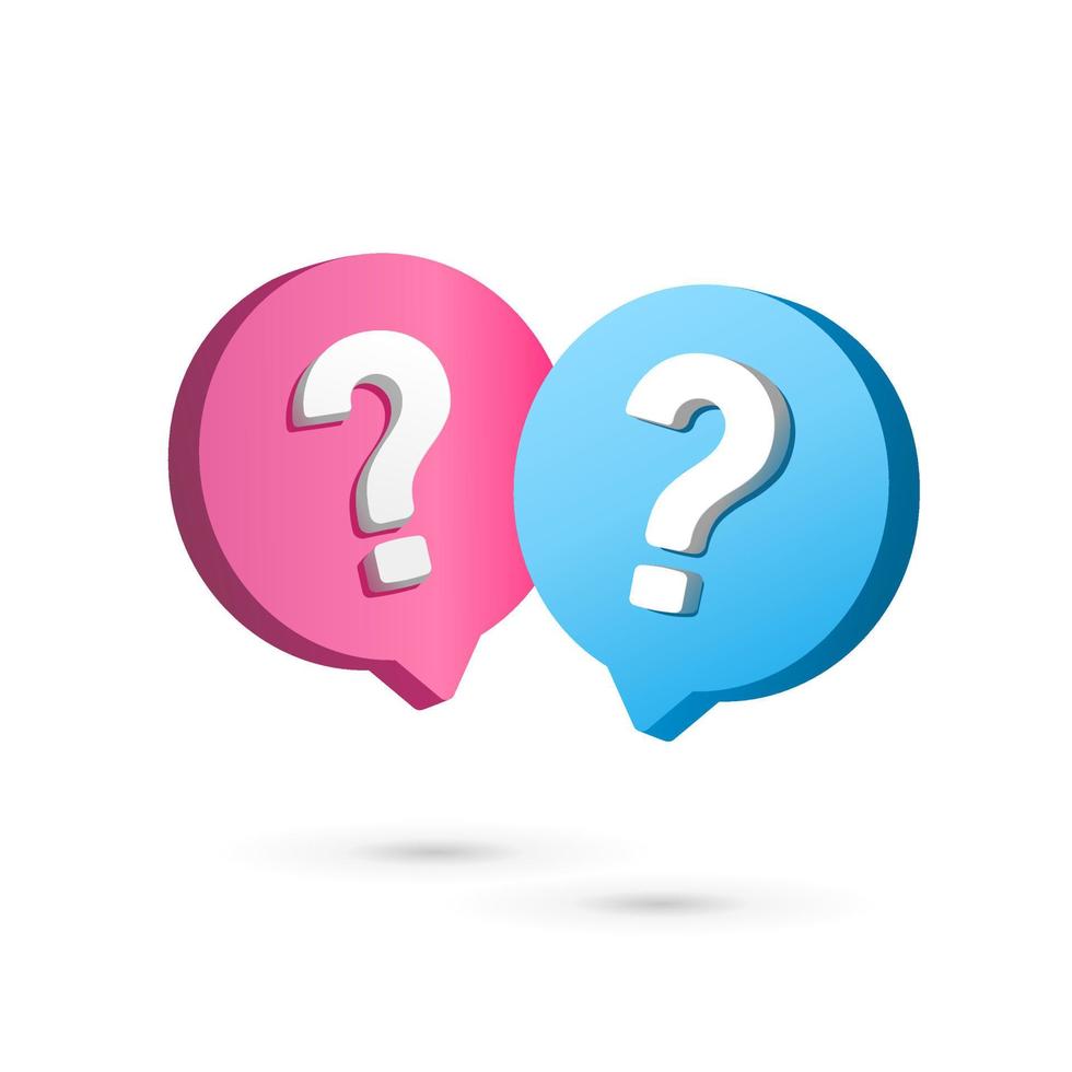Speech bubble and question mark. FAQ, support, Question and answer helpful. vector
