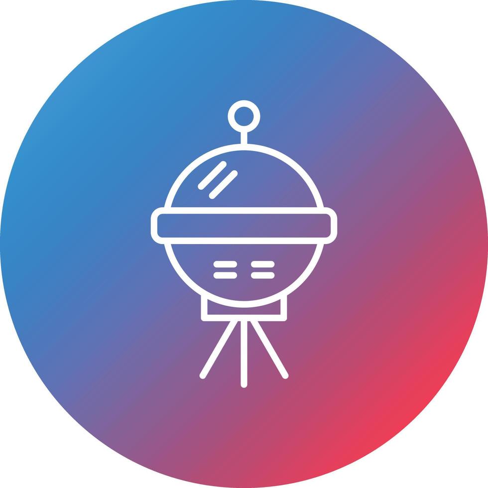 Space Probe Line Gradient Circle Background Icon vector
