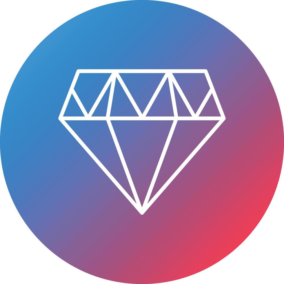 icono de fondo de círculo degradado de línea de diamante vector