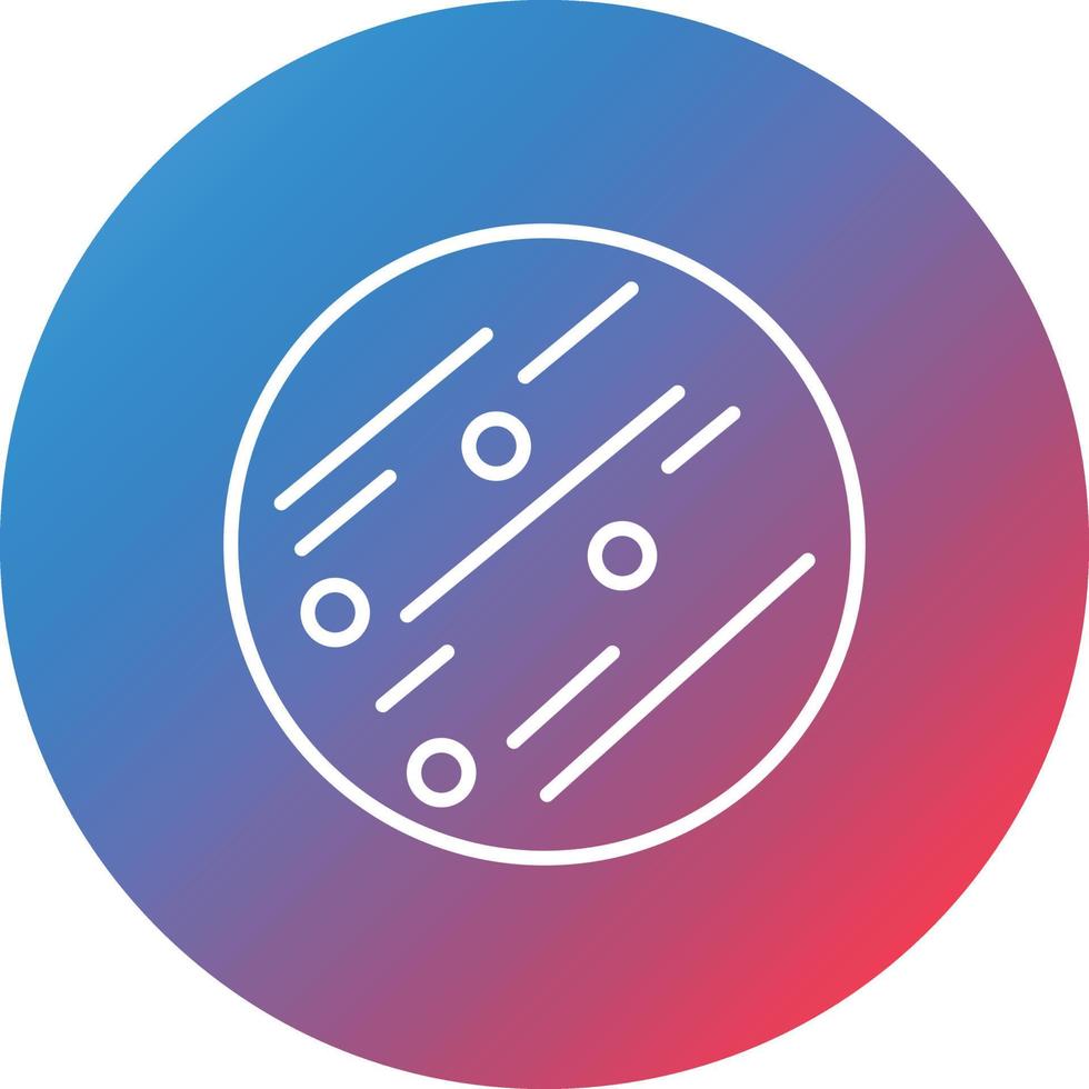 Jupiter Line Gradient Circle Background Icon vector