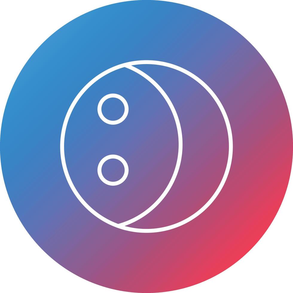Lunar Eclipse Line Gradient Circle Background Icon vector
