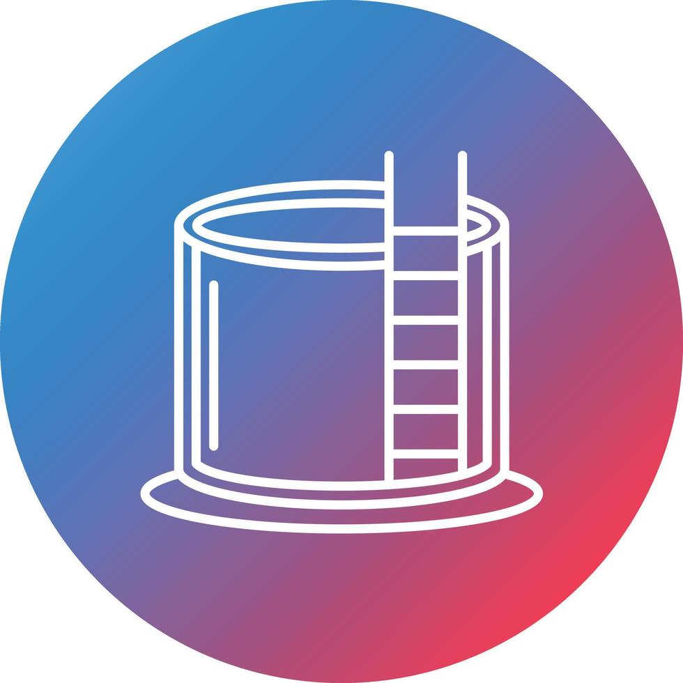 Water Tank Line Gradient Circle Background Icon vector