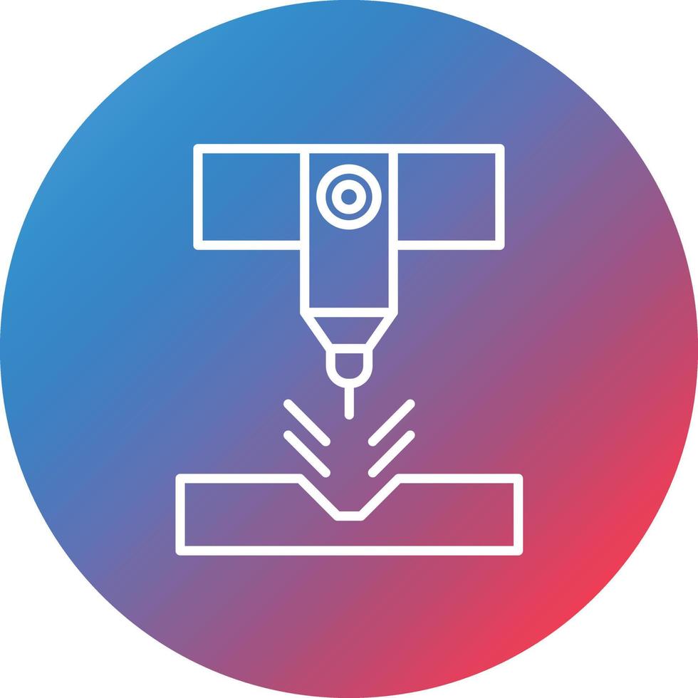 Plasma Laser Line Gradient Circle Background Icon vector