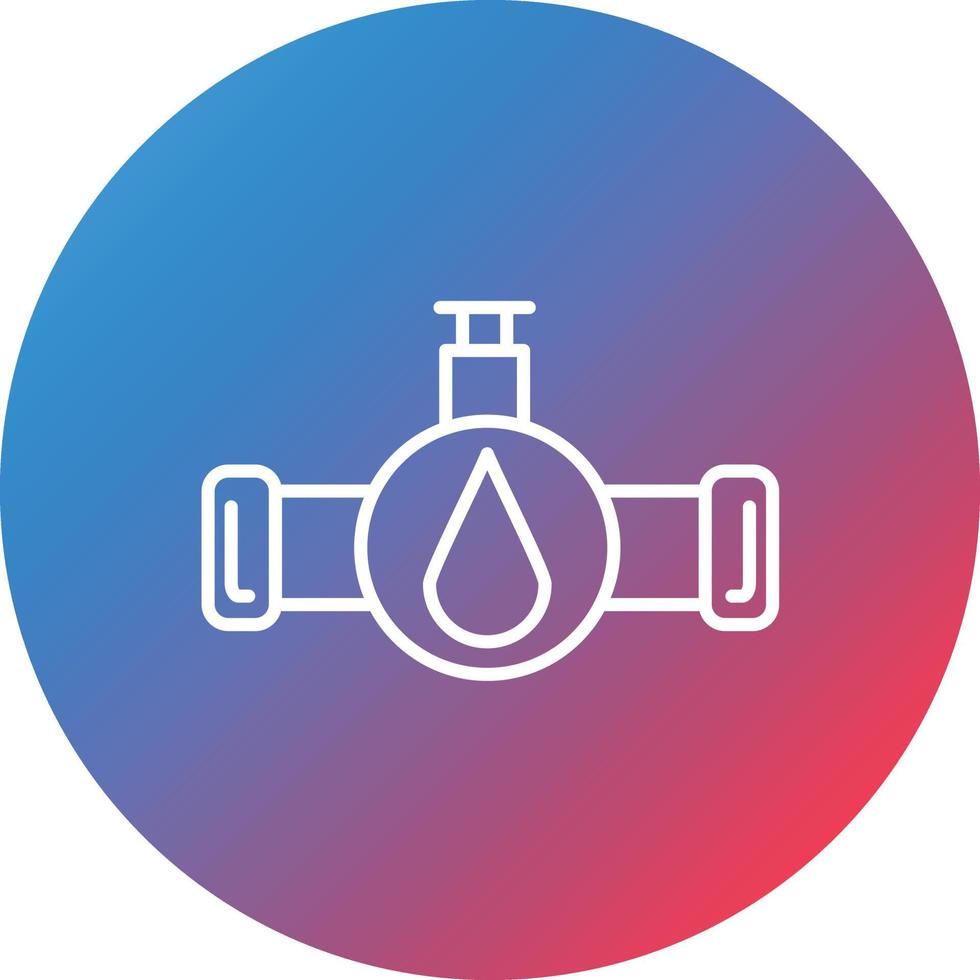 Industry Pipe Line Gradient Circle Background Icon vector