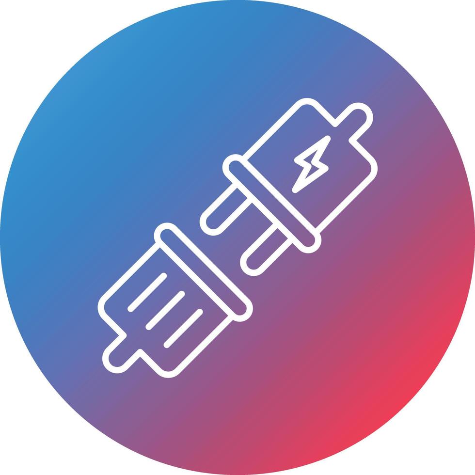 Disconnect Switch Line Gradient Circle Background Icon vector