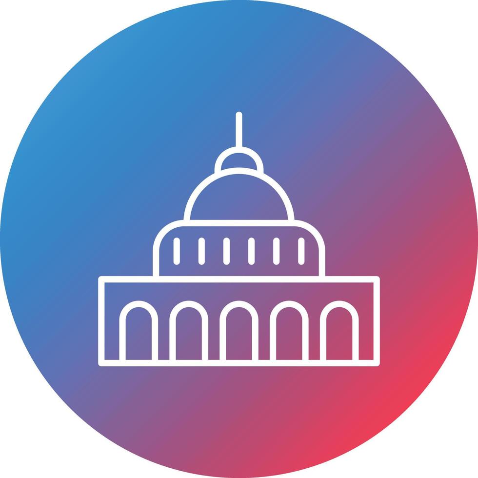 Vaticano Line Gradient Circle Background Icon vector