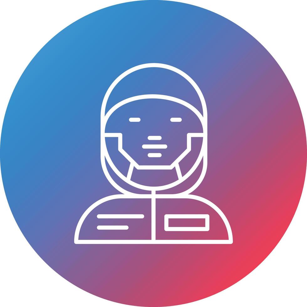 Man Raincoat Line Gradient Circle Background Icon vector
