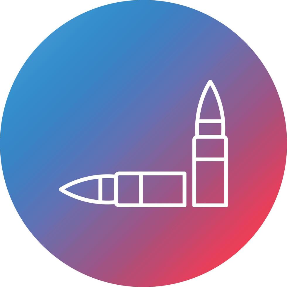 Ammunition Line Gradient Circle Background Icon vector