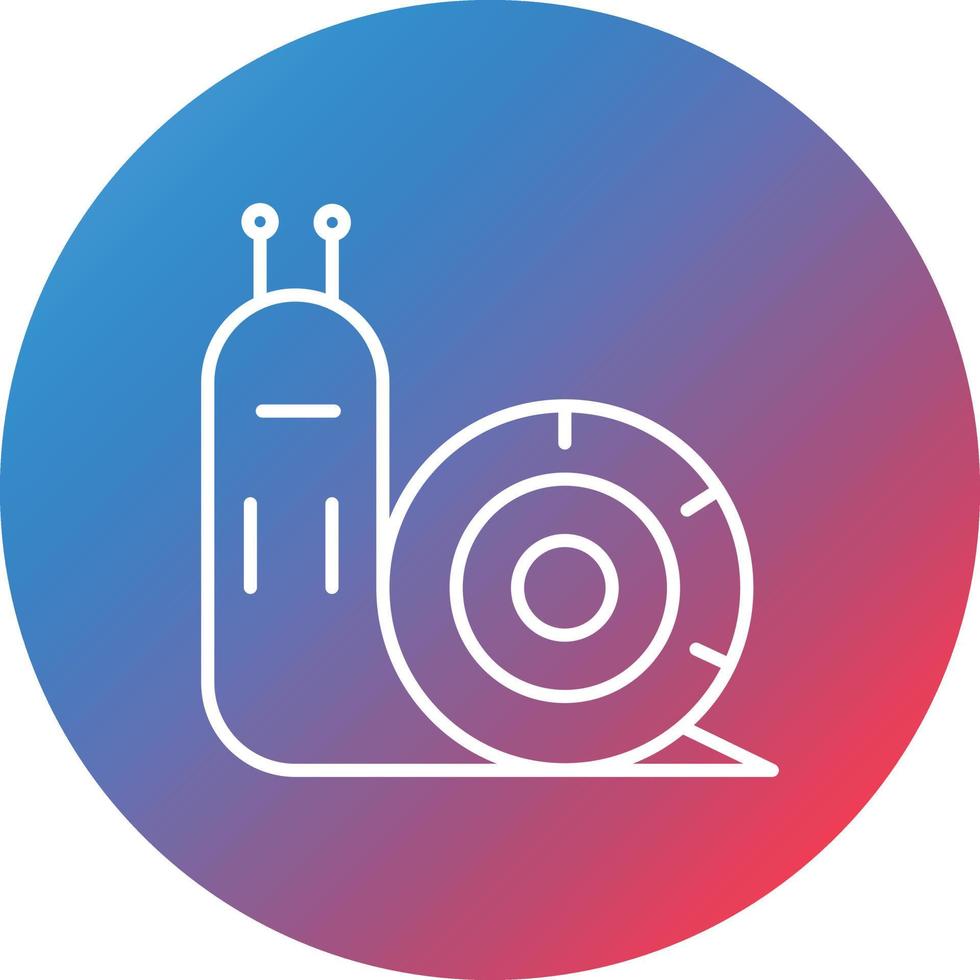 Snail Line Gradient Circle Background Icon vector