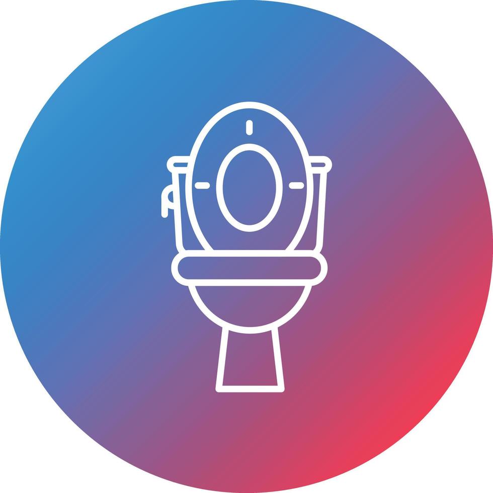 Toilet Line Gradient Circle Background Icon vector