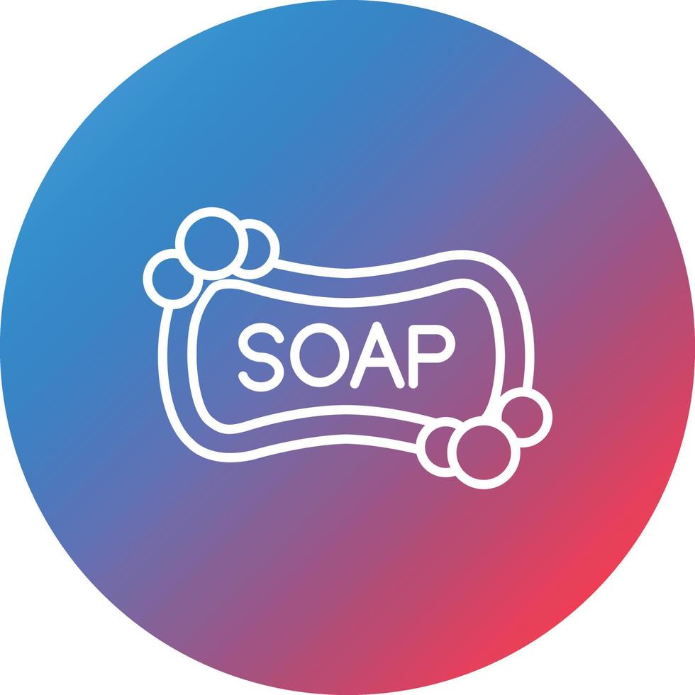 Soap Line Gradient Circle Background Icon vector