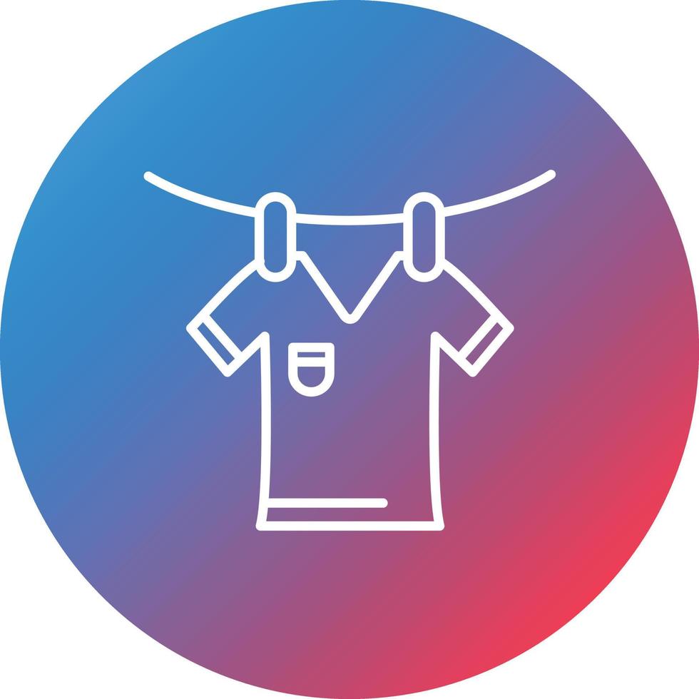 Drying Clothes Line Gradient Circle Background Icon vector