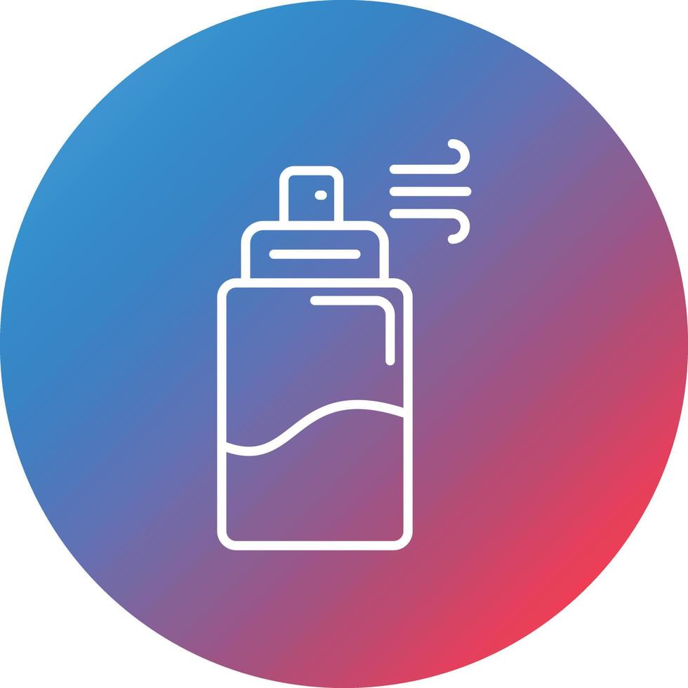 Pepper Spray Line Gradient Circle Background Icon vector