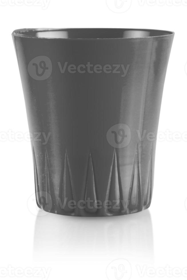 close up Plastic Cup isolated on white with a clipping path. photo