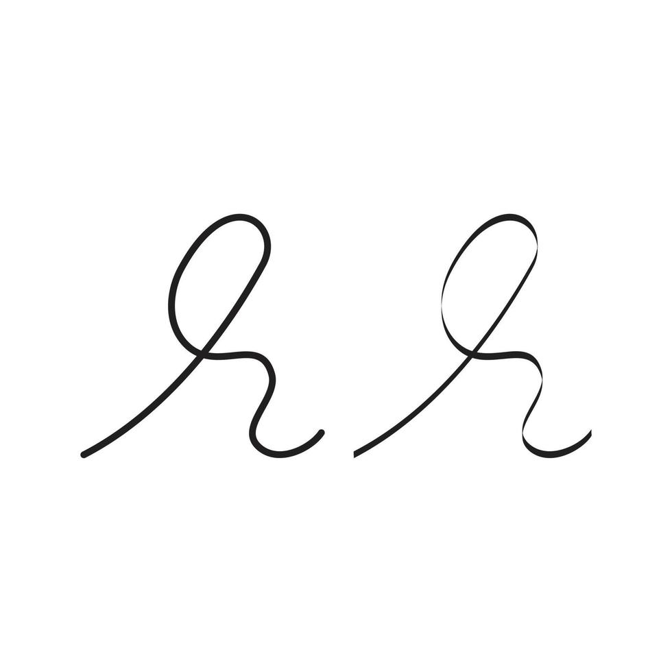 Flourish of approval, krul, paraf symbol, ponten, signature. Vector icon template
