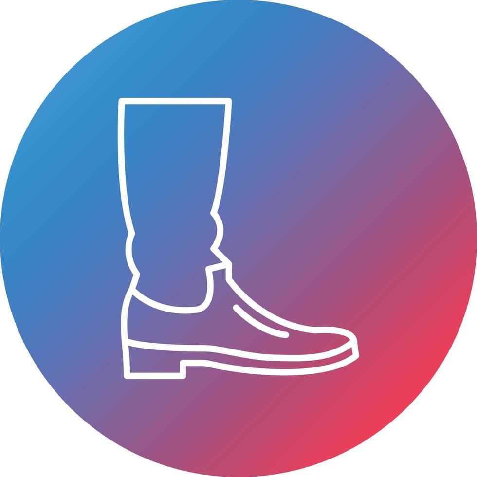 Wild Boots Line Gradient Circle Background Icon vector