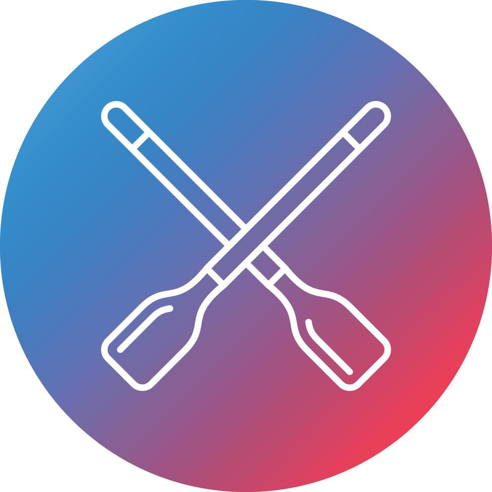 Rowing Line Gradient Circle Background Icon vector