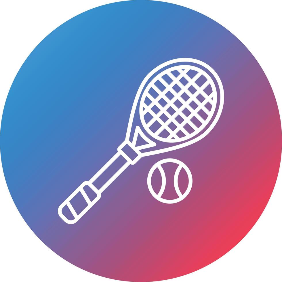Tennis Line Gradient Circle Background Icon vector