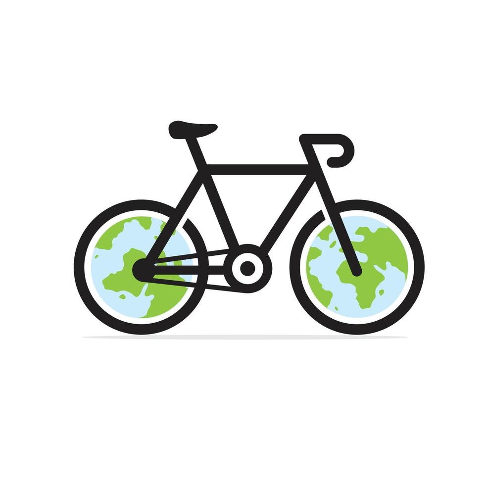 bicicleta con globo en vector de rueda