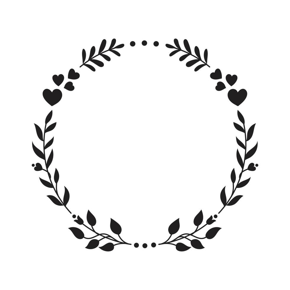 circle Floral frames and borders vector illustration