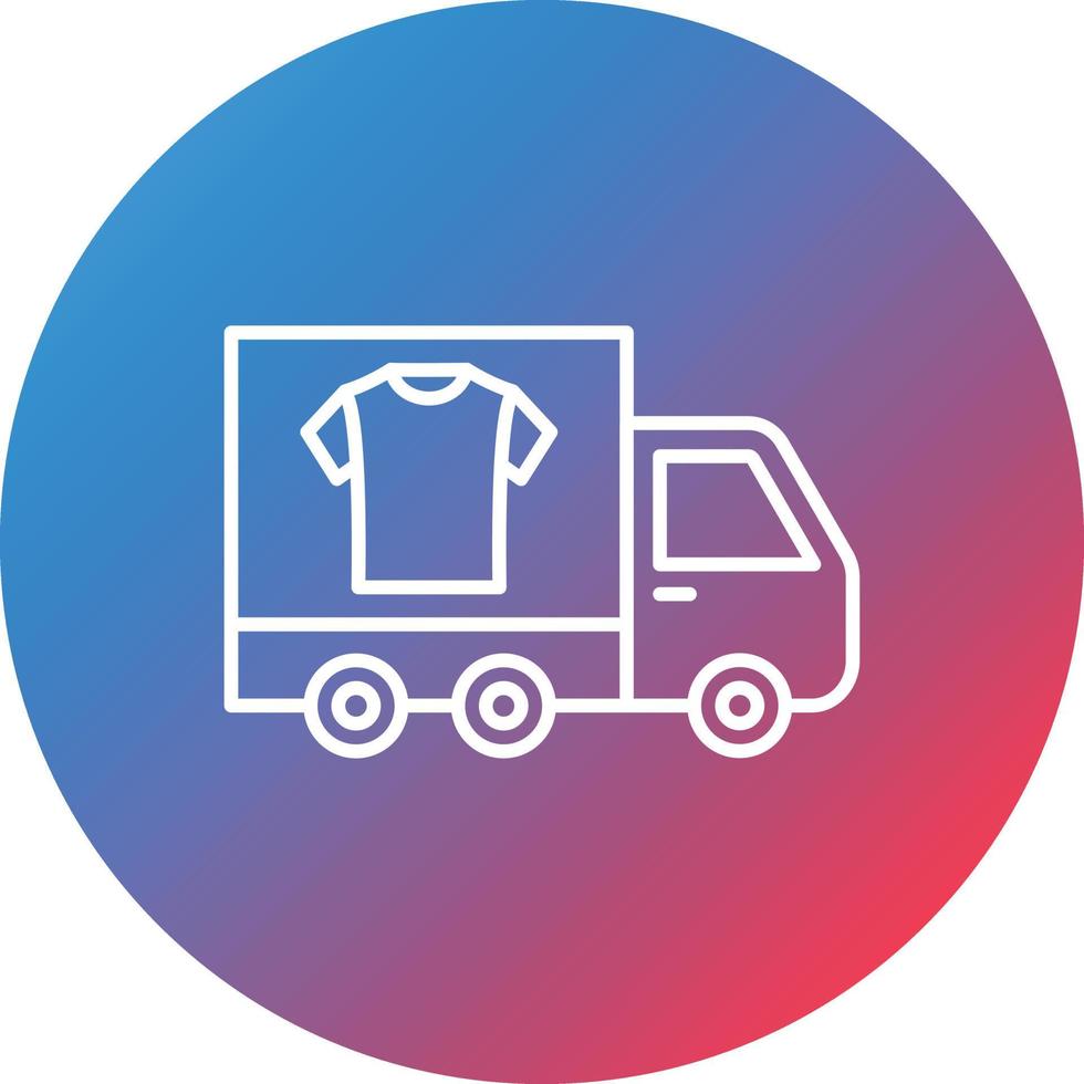 Laundry Service Line Gradient Circle Background Icon vector