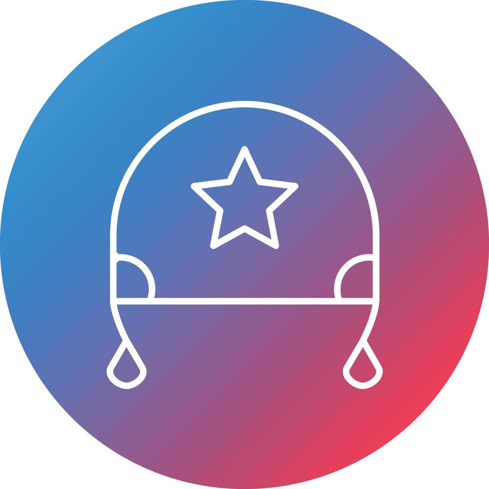Earflaps Line Gradient Circle Background Icon vector