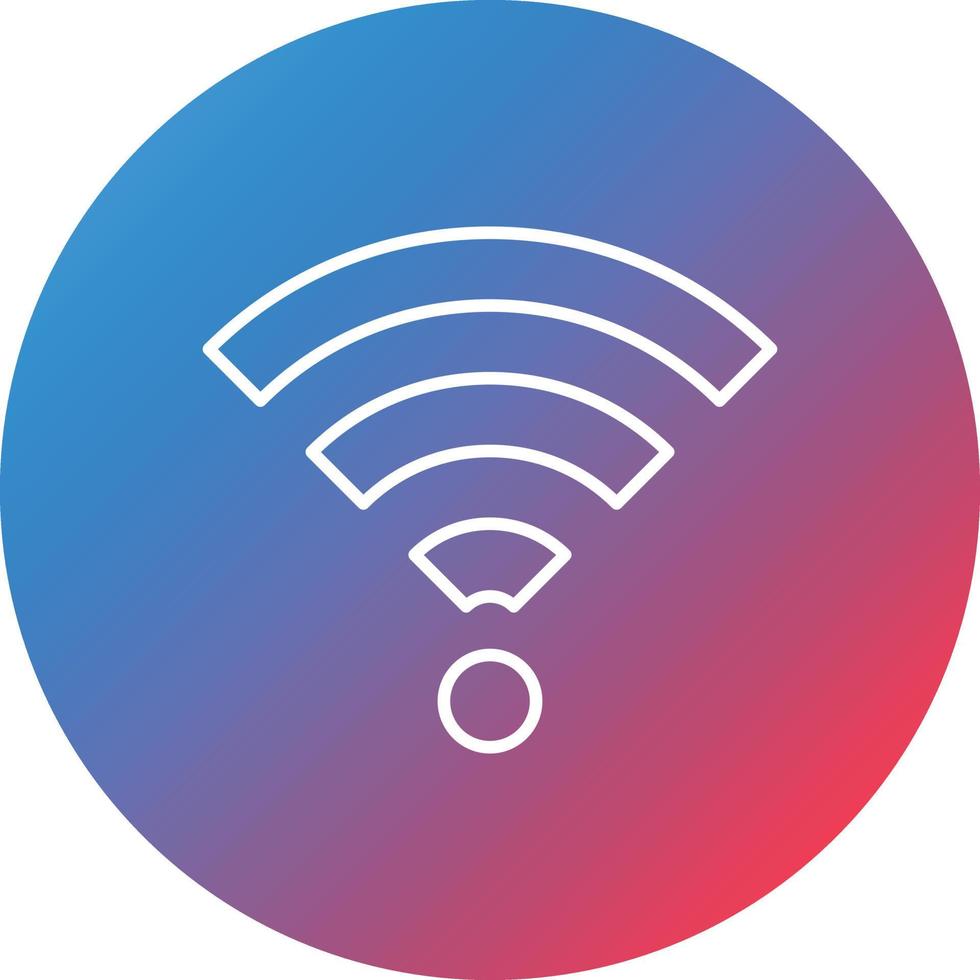 Wifi Line Gradient Circle Background Icon vector