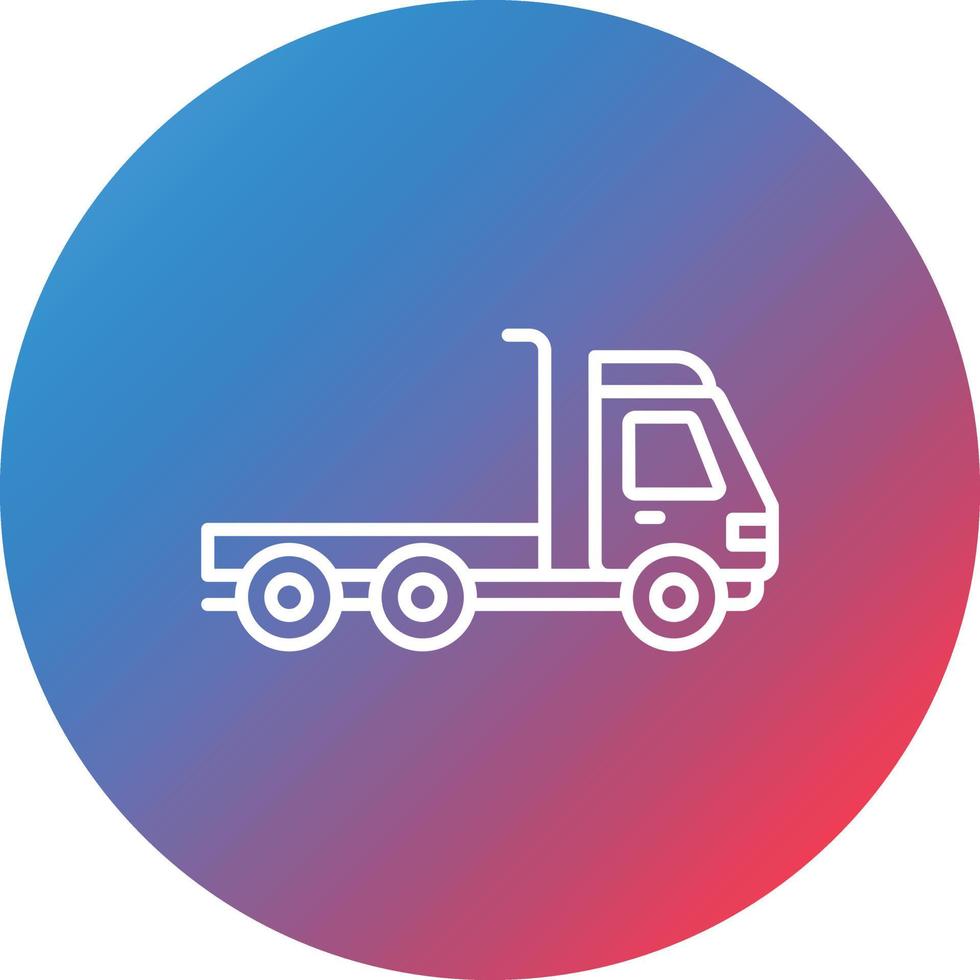 Truck Trailer Line Gradient Circle Background Icon vector