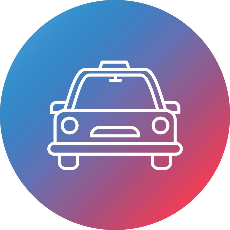 Taxi Line Gradient Circle Background Icon vector