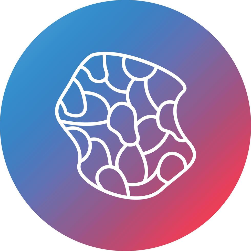 Truffle Line Gradient Circle Background Icon vector
