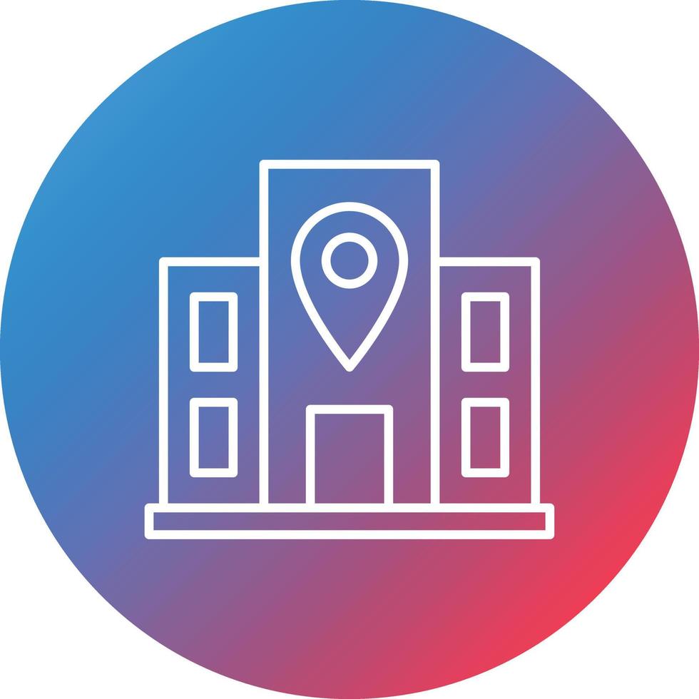 Location Line Gradient Circle Background Icon vector