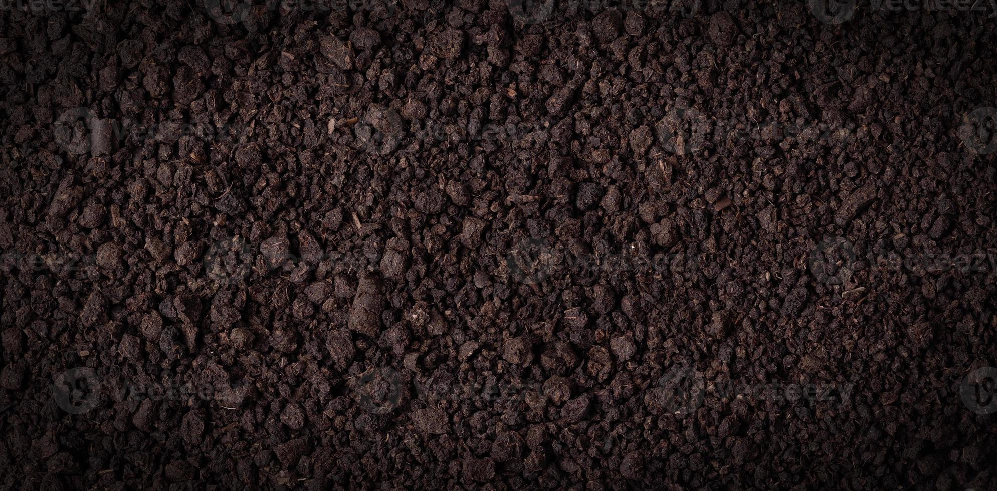 brown Soil texture background for gardening concept photo