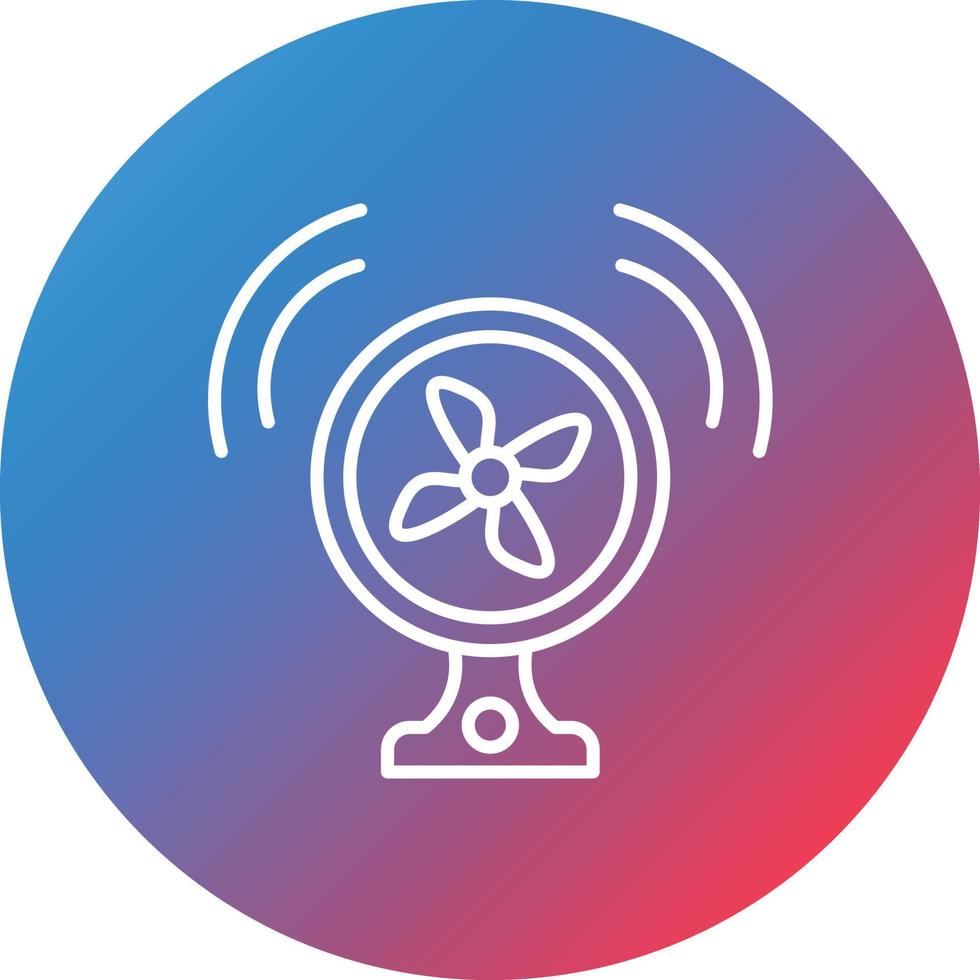 Smart Fan Line Gradient Circle Background Icon vector