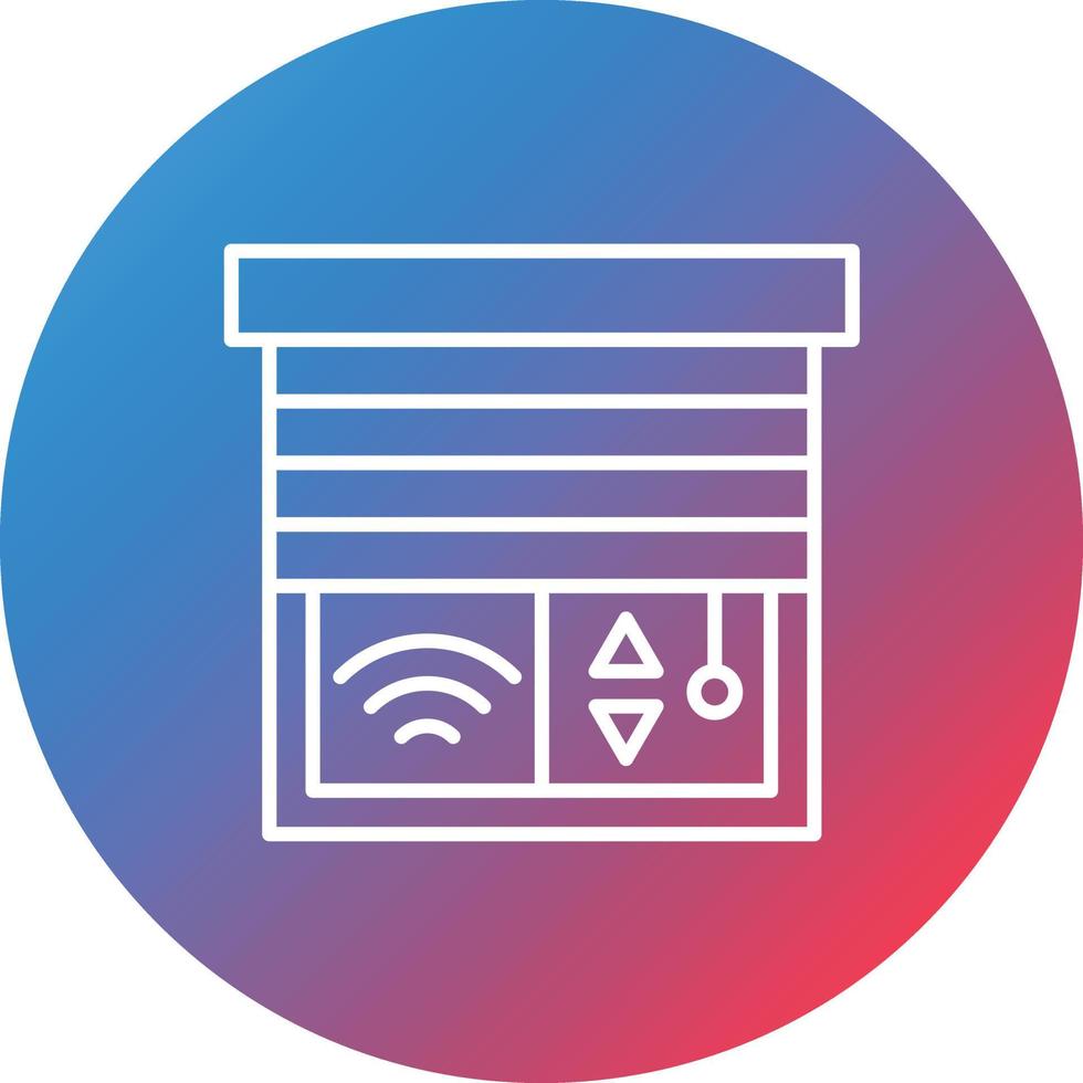 Smart Blind Line Gradient Circle Background Icon vector
