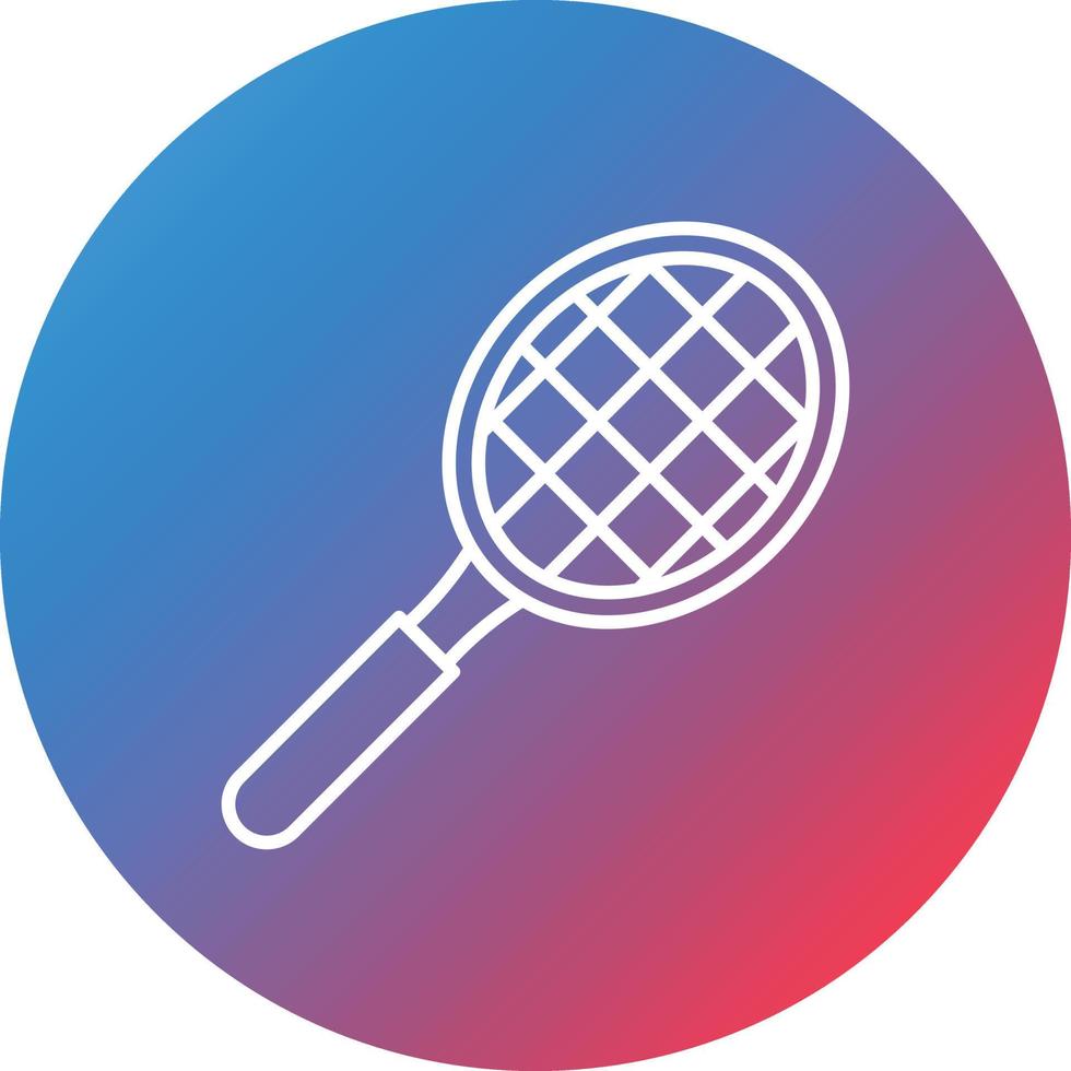 Tennis Racket Line Gradient Circle Background Icon vector