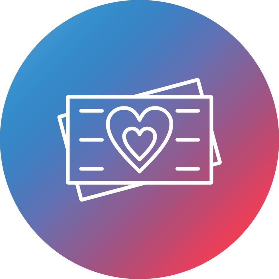 Postcard Line Gradient Circle Background Icon vector